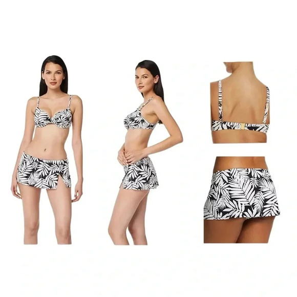 Bleu Rod Beattie Urban Oasis Twist Front Bikini Swim Top & Skirted Bottom Sz 14 - Picture 1 of 10